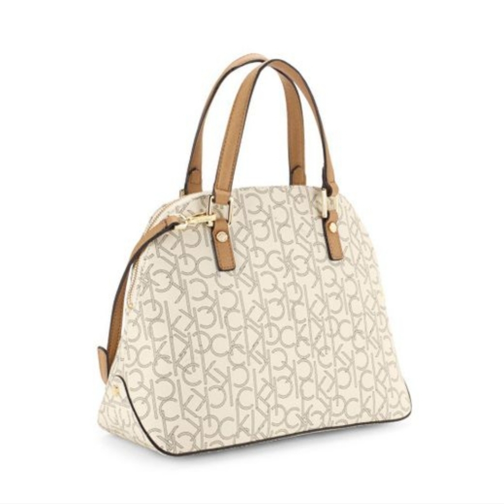 Calvin Klein Ronda Monogram Satchel handbag - Picture 2 of 8
